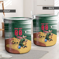 Personalized Algeria Champions Football 2026 Laundry Basket Fennec Fox Victory Mascot - Traditional Berber Pattern