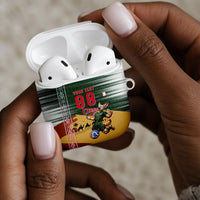 Personalized Algeria Champions Football 2026 AirPods Case Fennec Fox Victory Mascot - Traditional Berber Pattern