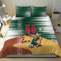 Personalized Algeria Champions Football 2026 Bedding Set Fennec Fox Victory Mascot - Traditional Berber Pattern
