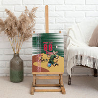 Personalized Algeria Champions Football 2026 Canvas Wall Art Fennec Fox Victory Mascot - Traditional Berber Pattern