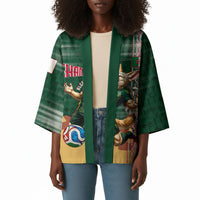 Personalized Algeria Champions Football 2026 Kimono Fennec Fox Victory Mascot - Traditional Berber Pattern