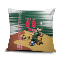 Personalized Algeria Champions Football 2026 Pillow Cover Fennec Fox Victory Mascot - Traditional Berber Pattern