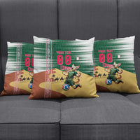 Personalized Algeria Champions Football 2026 Pillow Cover Fennec Fox Victory Mascot - Traditional Berber Pattern