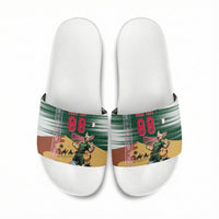 Personalized Algeria Champions Football 2026 Slide Sandals Fennec Fox Victory Mascot - Traditional Berber Pattern