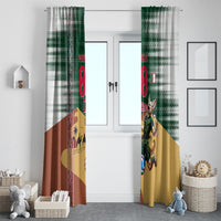 Personalized Algeria Champions Football 2026 Window Curtain Fennec Fox Victory Mascot - Traditional Berber Pattern