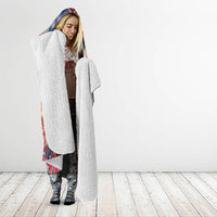 Peru National Emblem Marinera Hooded Blanket Watercolor Splash Inca Pattern