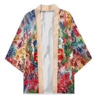 Peru National Emblem Marinera Kimono Watercolor Splash Inca Pattern