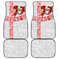 Peru Independence Day Car Mats Peruvian Flag Coat of Arms Inca Pattern
