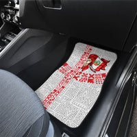 Peru Independence Day Car Mats Peruvian Flag Coat of Arms Inca Pattern