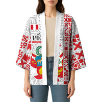 Peru Independence Day Kimono Peruvian Flag Coat of Arms Inca Pattern