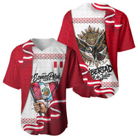 Somos Peru Independence Day Baseball Jersey Inti Sun God Andean Condor Tribal