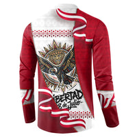 Somos Peru Independence Day Button Sweatshirt Inti Sun God Andean Condor Tribal