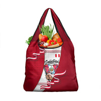 Somos Peru Independence Day Grocery Bag Inti Sun God Andean Condor Tribal
