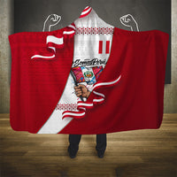Somos Peru Independence Day Hooded Blanket Inti Sun God Andean Condor Tribal