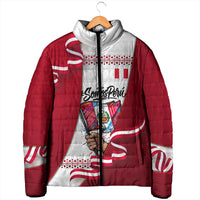 Somos Peru Independence Day Padded Jacket Inti Sun God Andean Condor Tribal