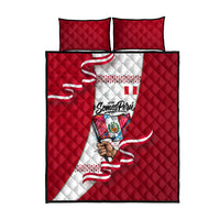 Somos Peru Independence Day Quilt Bed Set Inti Sun God Andean Condor Tribal