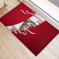 Somos Peru Independence Day Rubber Doormat Inti Sun God Andean Condor Tribal