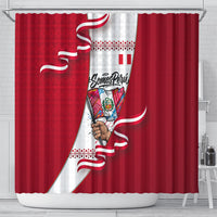 Somos Peru Independence Day Shower Curtain Inti Sun God Andean Condor Tribal
