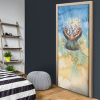 Somalia Liberation Unity Door Cover Soomaaliya Script Peace Dove Watercolor
