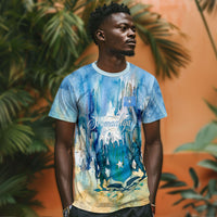 Somalia Liberation Unity T shirt Soomaaliya Script Peace Dove Watercolor