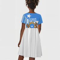 Somalia Independence Day 1960 Kid Short Sleeve Dress Somali Coat Of Arms Star - Land Of The Brave