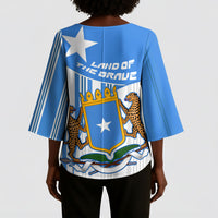 Somalia Independence Day 1960 Kimono Sleeve Blouse Somali Coat Of Arms Star - Land Of The Brave