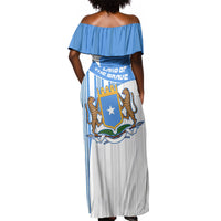 Somalia Independence Day 1960 Off Shoulder Maxi Dress Somali Coat Of Arms Star - Land Of The Brave