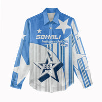 Somalia Independence Day 1960 Women Casual Shirt Somali Coat Of Arms Star - Land Of The Brave