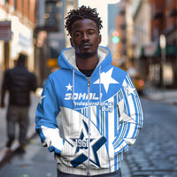 Somalia Independence Day 1960 Zip Hoodie Somali Coat Of Arms Star - Land Of The Brave