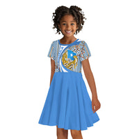 Somalia Freedom Independence Kid Short Sleeve Dress Leopard Flag Power Fist