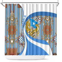 Somalia Freedom Independence Shower Curtain Leopard Flag Power Fist