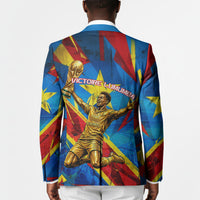 DR Congo Patrice Lumumba Football Victory Blazer African Pride Leopard And Flag