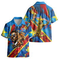 DR Congo Patrice Lumumba Football Victory Kid Hawaiian Shirt African Pride Leopard And Flag
