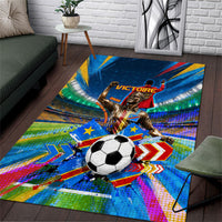 DR Congo Patrice Lumumba Area Rug Kinshasa Stadium Flag - King Of Kinshasa Football