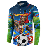 DR Congo Patrice Lumumba Button Sweatshirt Kinshasa Stadium Flag - King Of Kinshasa Football
