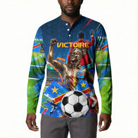 DR Congo Patrice Lumumba Button Sweatshirt Kinshasa Stadium Flag - King Of Kinshasa Football