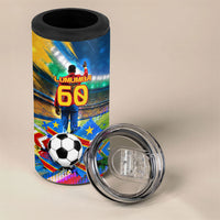 DR Congo Patrice Lumumba 4 in 1 Can Cooler Tumbler Kinshasa Stadium Flag - King Of Kinshasa Football