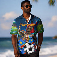 DR Congo Patrice Lumumba Hawaiian Shirt Kinshasa Stadium Flag - King Of Kinshasa Football