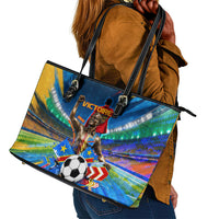DR Congo Patrice Lumumba Leather Tote Bag Kinshasa Stadium Flag - King Of Kinshasa Football