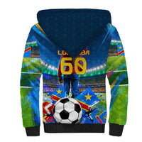 DR Congo Patrice Lumumba Sherpa Hoodie Kinshasa Stadium Flag - King Of Kinshasa Football