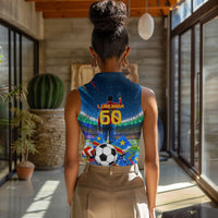 DR Congo Patrice Lumumba Women Sleeveless Polo Shirt Kinshasa Stadium Flag - King Of Kinshasa Football