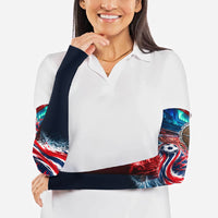 Norway Football Viking Row Arm Sleeves Viking Shield Aurora Borealis Dynamic Art