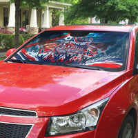 Norway Football Viking Row Auto Sun Shade Viking Shield Aurora Borealis Dynamic Art