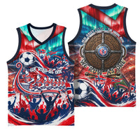 Norway Football Viking Row Basketball Jersey Viking Shield Aurora Borealis Dynamic Art
