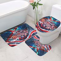 Norway Football Viking Row Bathroom Set Viking Shield Aurora Borealis Dynamic Art