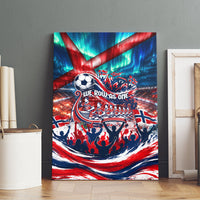 Norway Football Viking Row Canvas Wall Art Viking Shield Aurora Borealis Dynamic Art