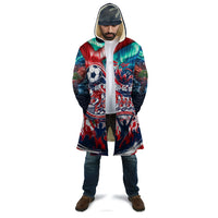 Norway Football Viking Row Cloak Viking Shield Aurora Borealis Dynamic Art