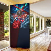 Norway Football Viking Row Door Cover Viking Shield Aurora Borealis Dynamic Art