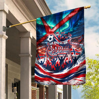Norway Football Viking Row Garden Flag Viking Shield Aurora Borealis Dynamic Art