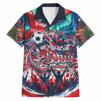 Norway Football Viking Row Hawaiian Shirt Viking Shield Aurora Borealis Dynamic Art
